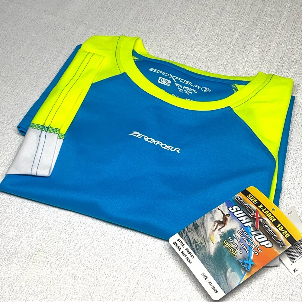 ZeroXposur Boy’s Surf T-Shirt Top Short Sleeve XL 18/20 NWT